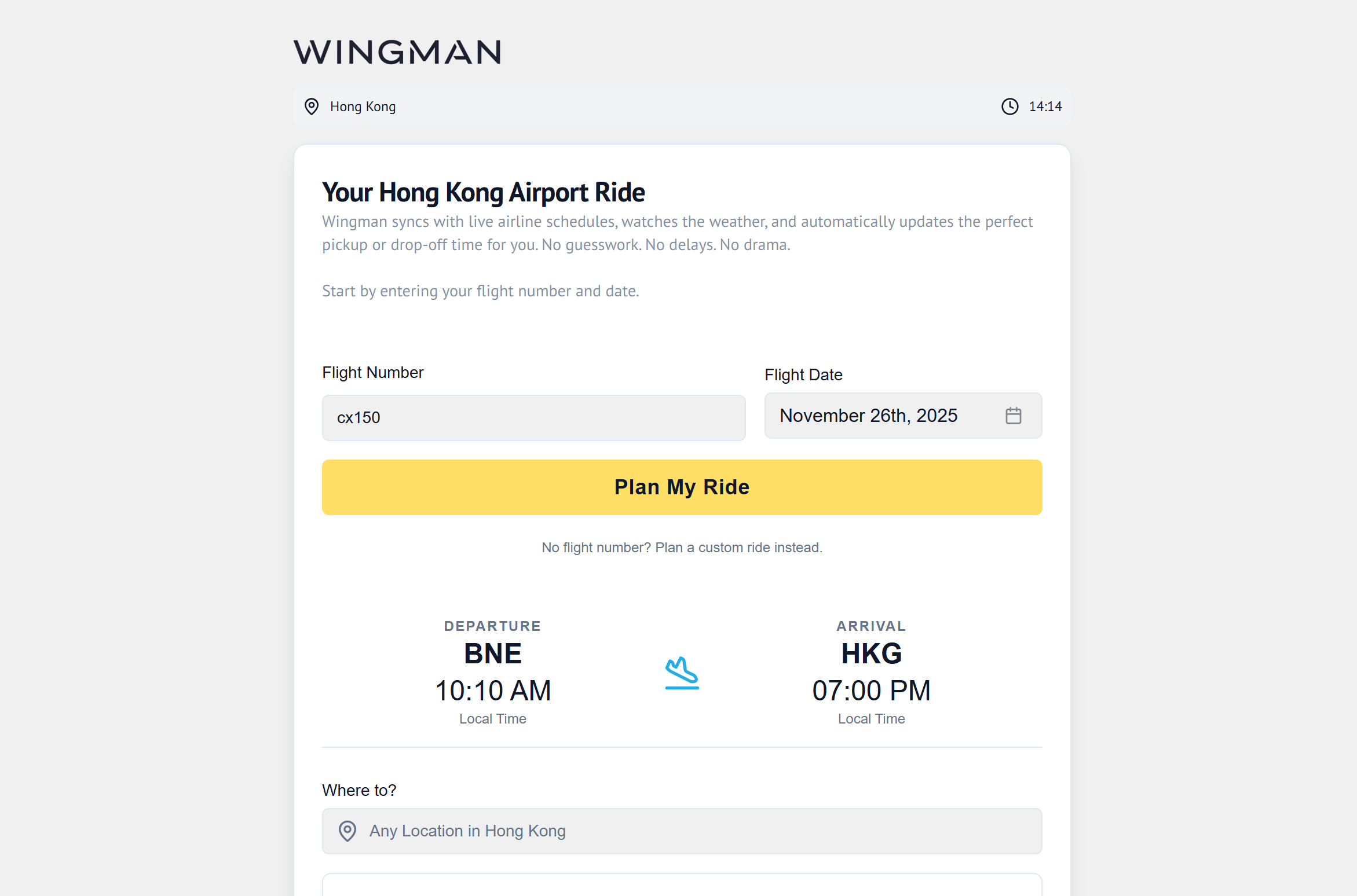 wingman.com.hk screenshot 1